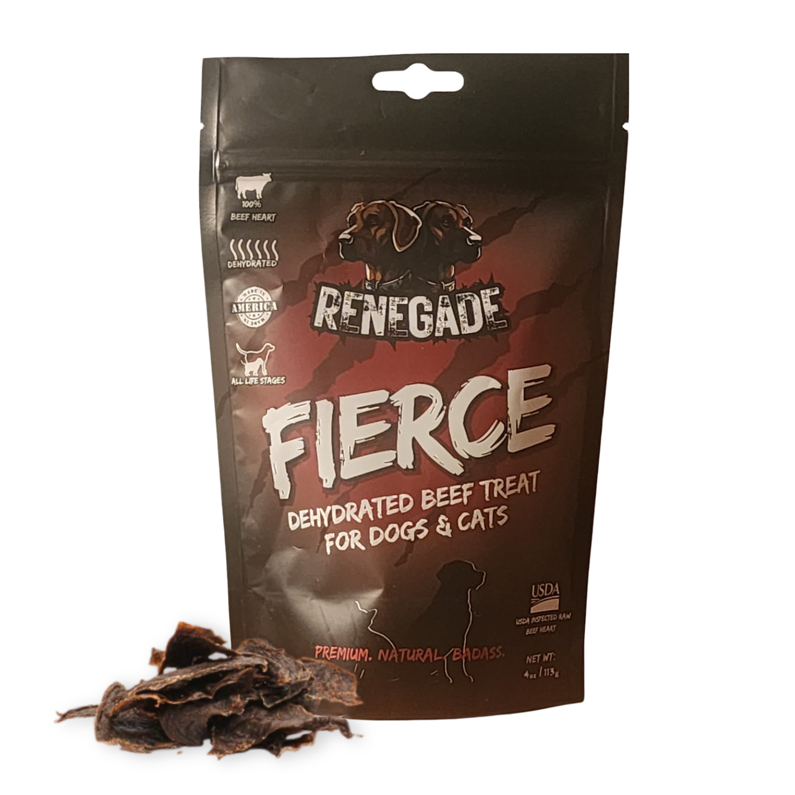 RENEGADE Fierce - Dehydrated Beef Heart (4oz)